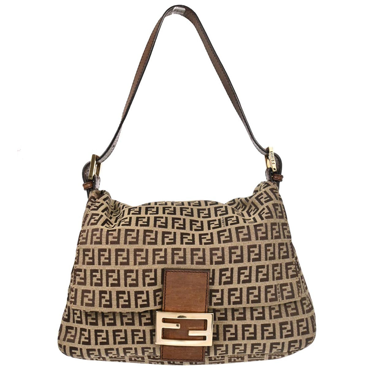 Fendi Beige Zucchino Mamma Baguette Handbag