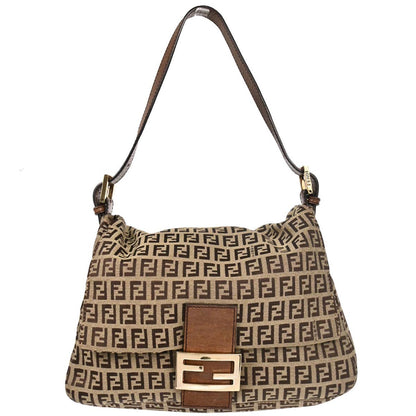 Fendi Beige Zucchino Mamma Baguette Handbag