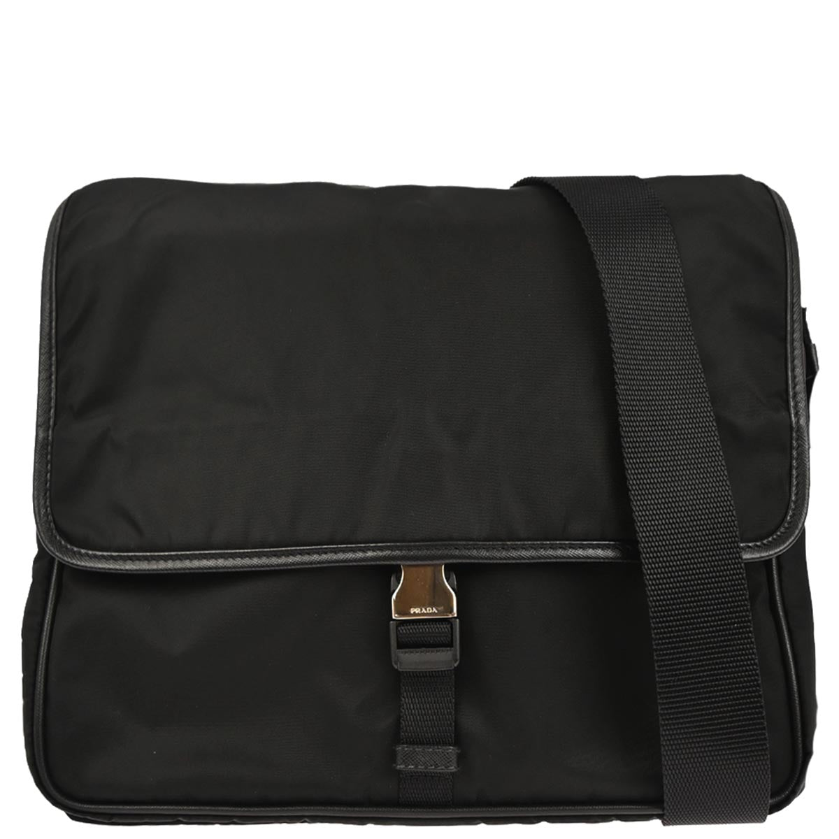 Prada Black Nylon Messenger Bag