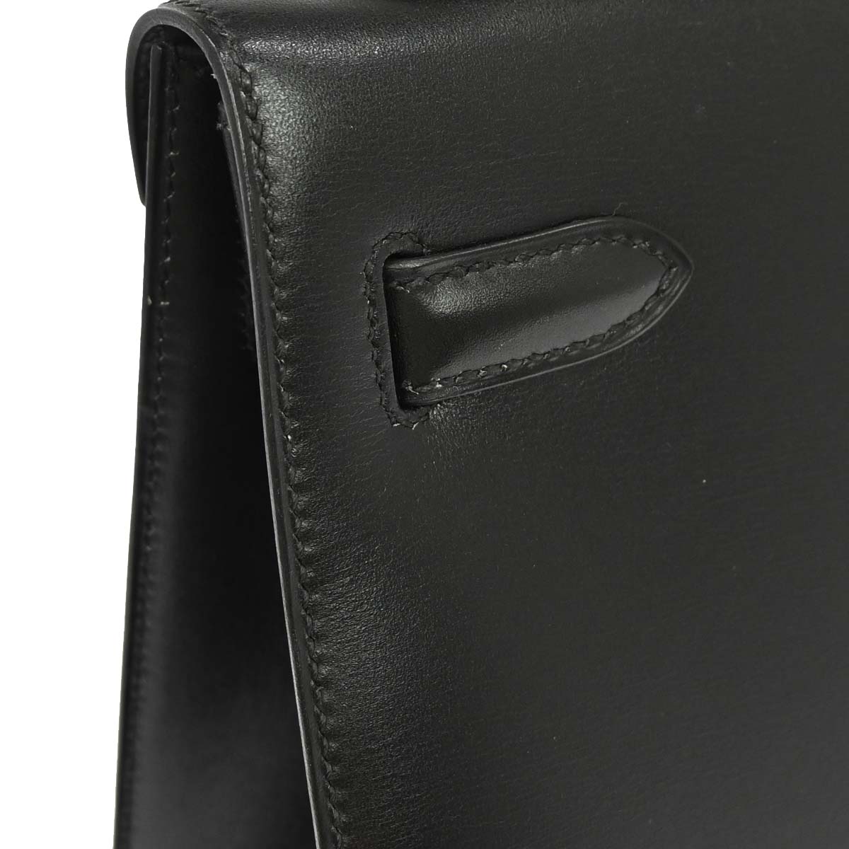 Hermes Black Box Calf Kelly 32 Sellier 2way Shoulder Handbag