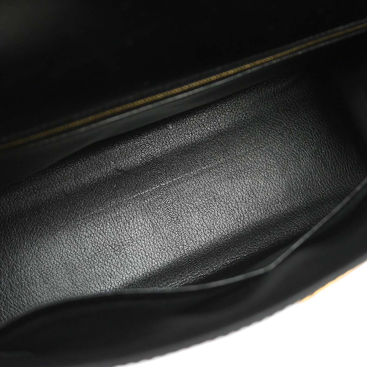 Hermes Black Box Calf Kelly 32 Sellier 2way Shoulder Handbag