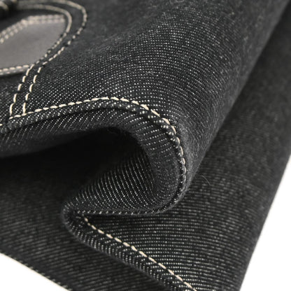 Christian Dior 2002 Navy Denim Belt Buckle Bag Handbag