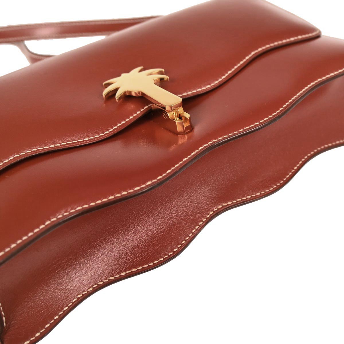 Hermes Brick Box Calf Palm Angels Shoulder Bag