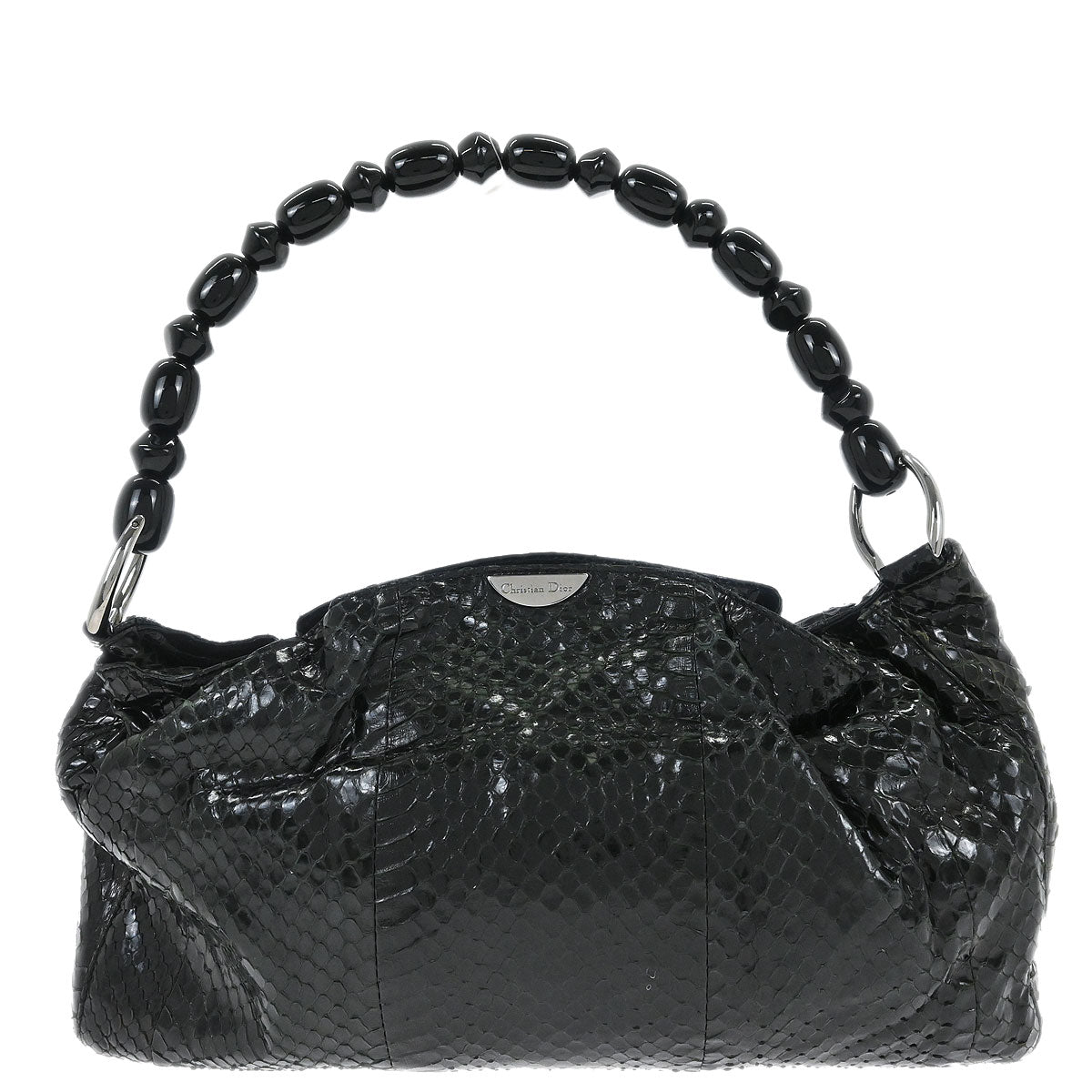 Christian Dior * Black Python Malice Handbag
