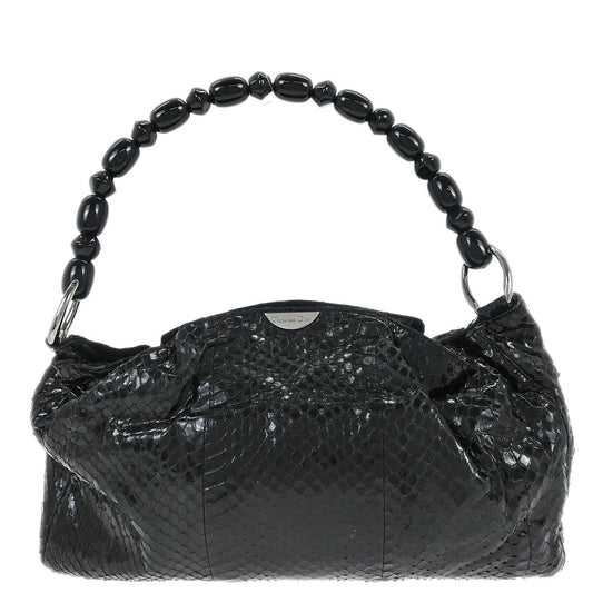 Christian Dior * Black Python Malice Handbag