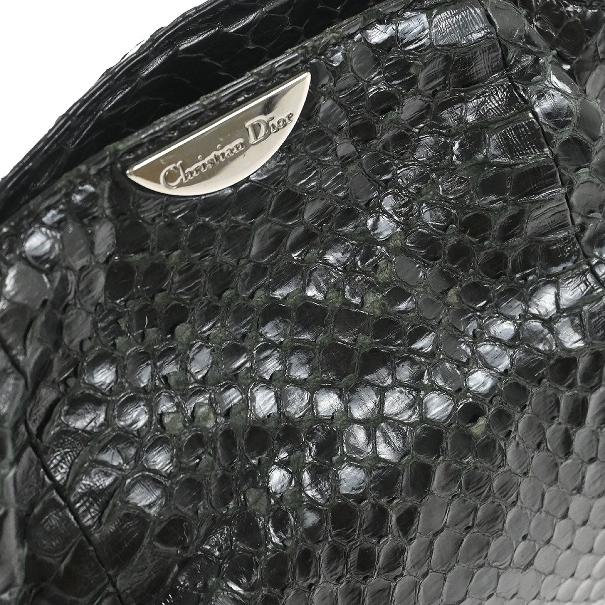 Christian Dior * Black Python Malice Handbag