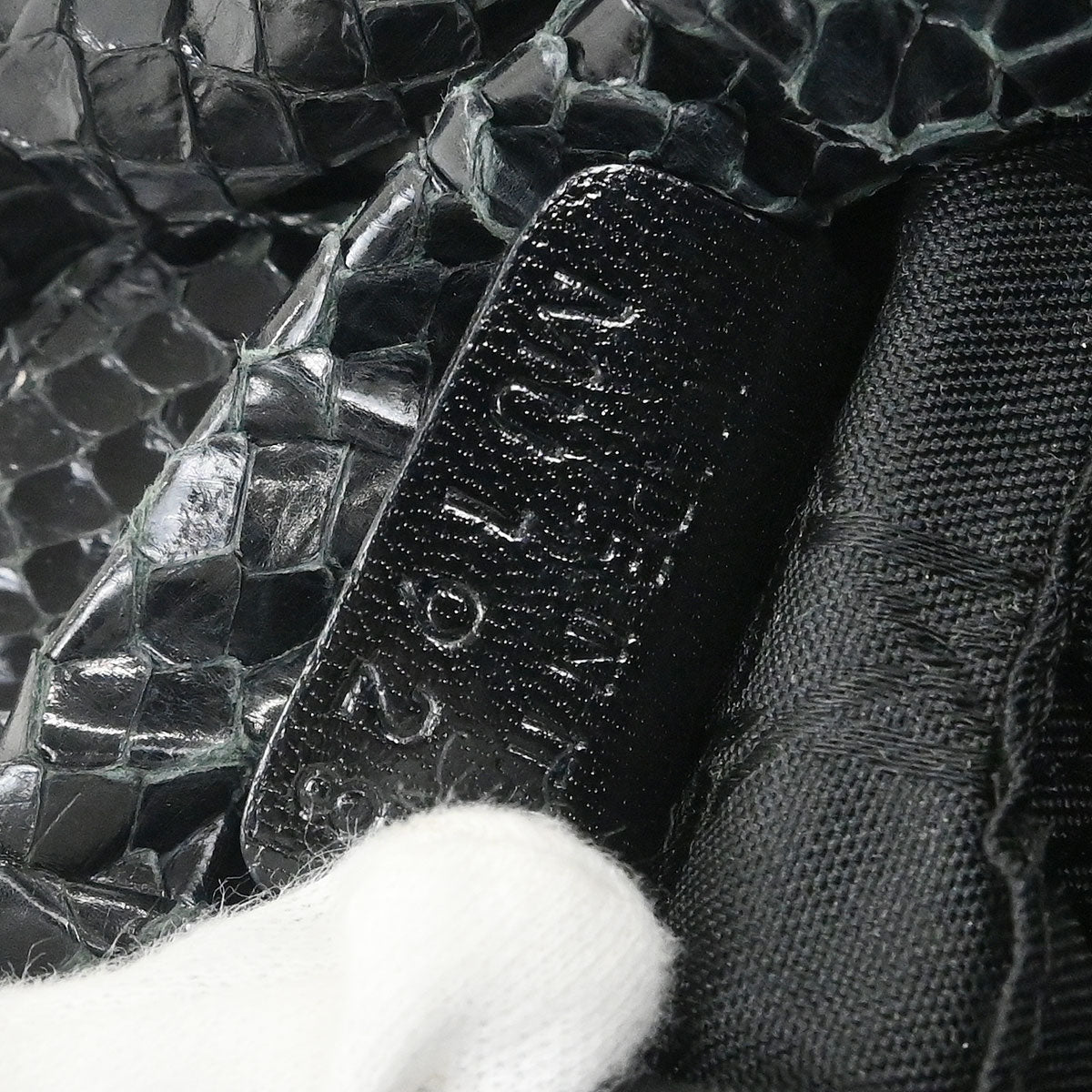 Christian Dior * Black Python Malice Handbag