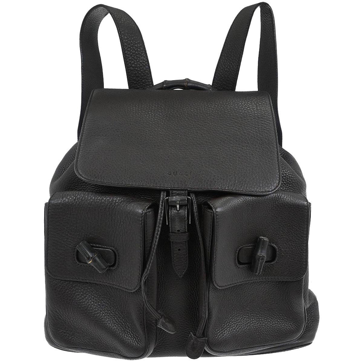 Gucci Dark Brown Bamboo Backpack