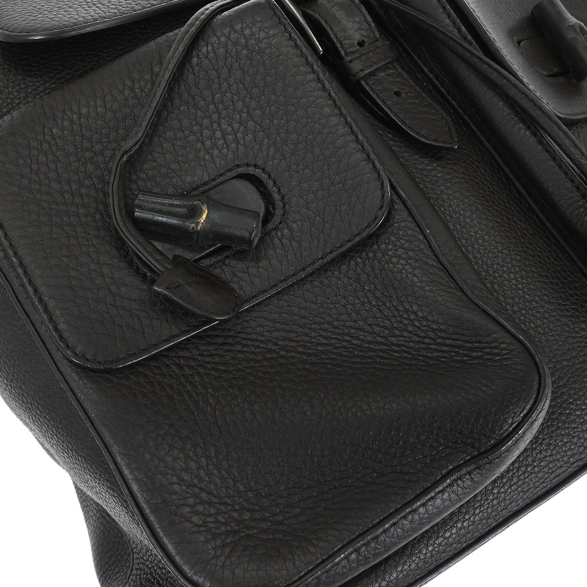 Gucci Dark Brown Bamboo Backpack