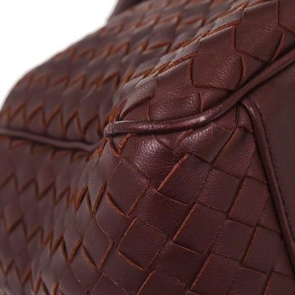 Bottega Veneta Bordeaux Lambskin Intrecciato 2way Shoulder Handbag