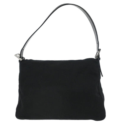 Fendi Black Cashmere Mamma Baguette Handbag