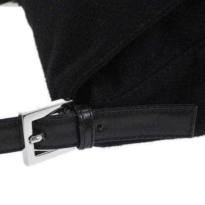 Fendi Black Cashmere Mamma Baguette Handbag