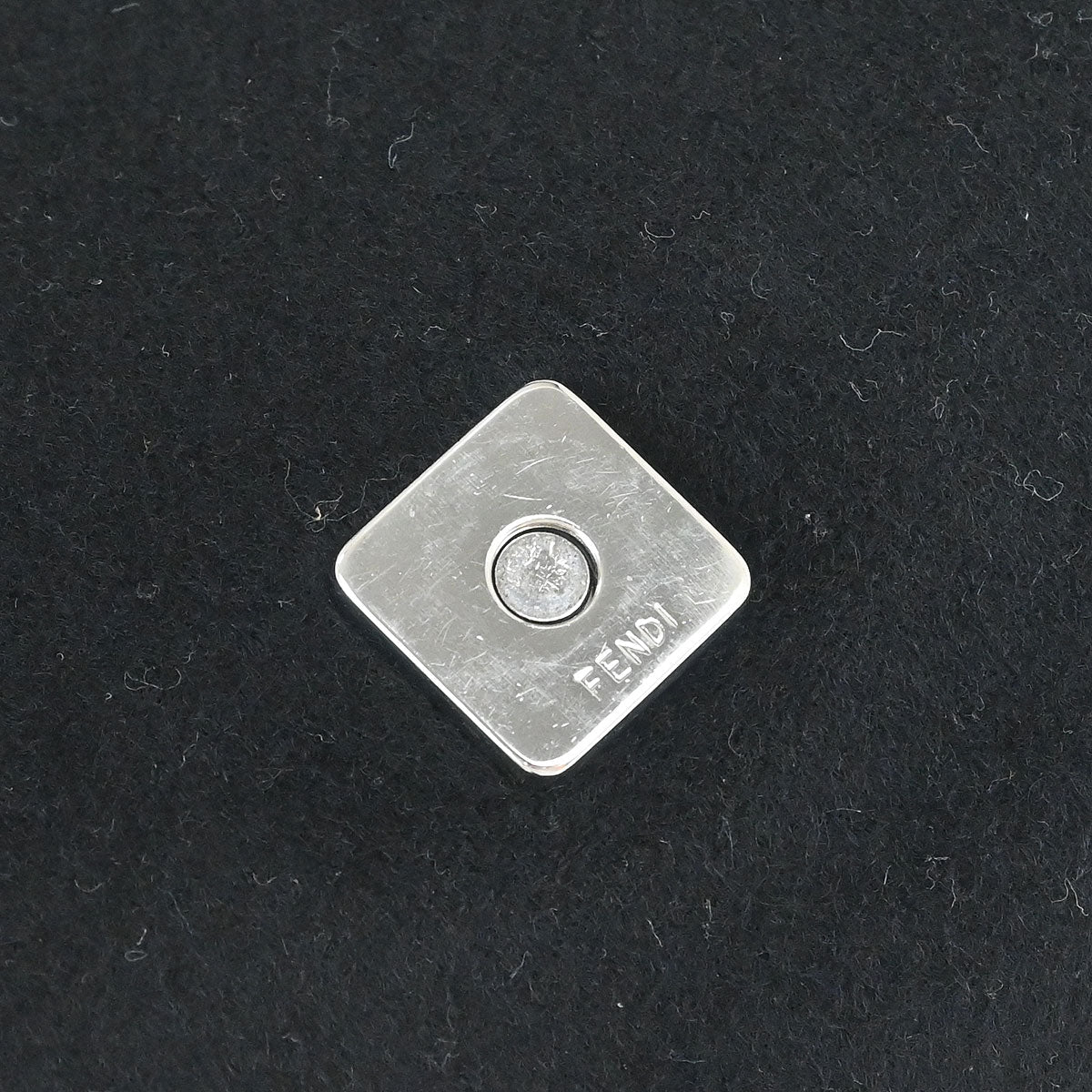 Fendi Black Cashmere Mamma Baguette Handbag