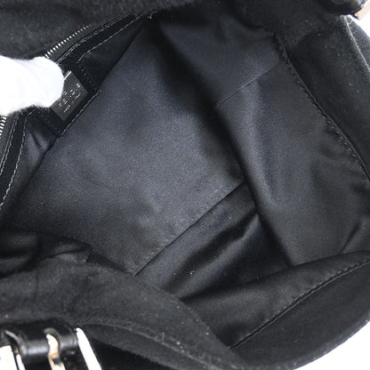 Fendi Black Cashmere Mamma Baguette Handbag