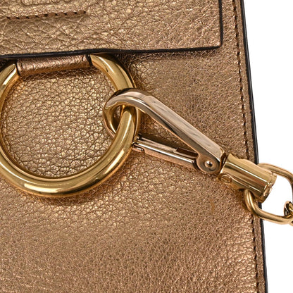 Chloe Gold Leather Faye Bracelet Shoulder Bag