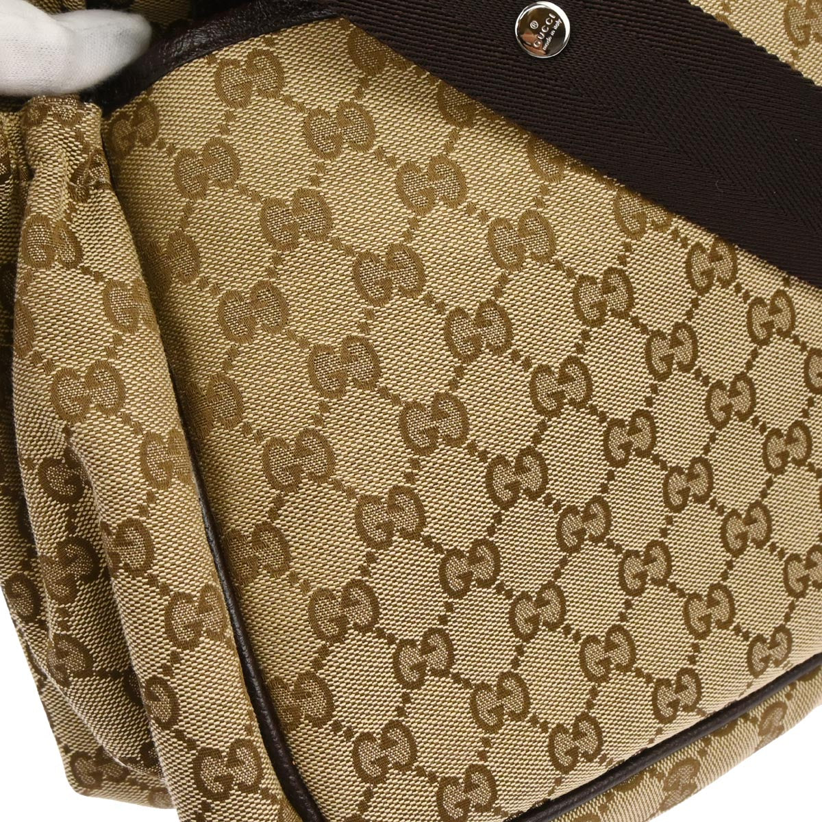 Gucci Beige Canvas GG Shoulder Bag