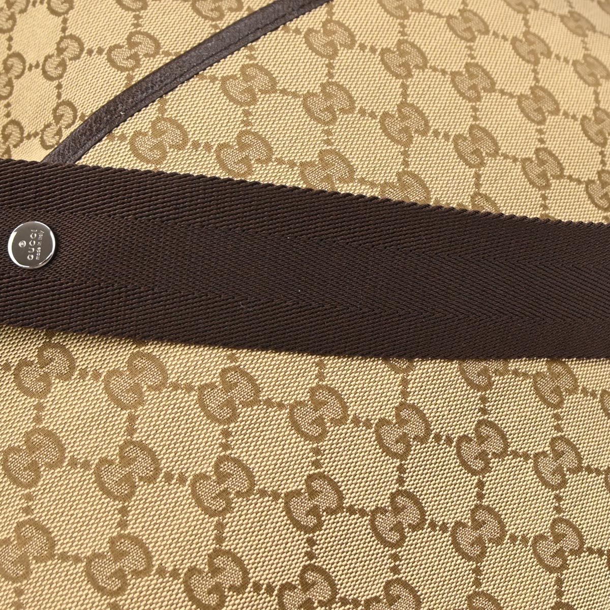 Gucci Beige Canvas GG Shoulder Bag