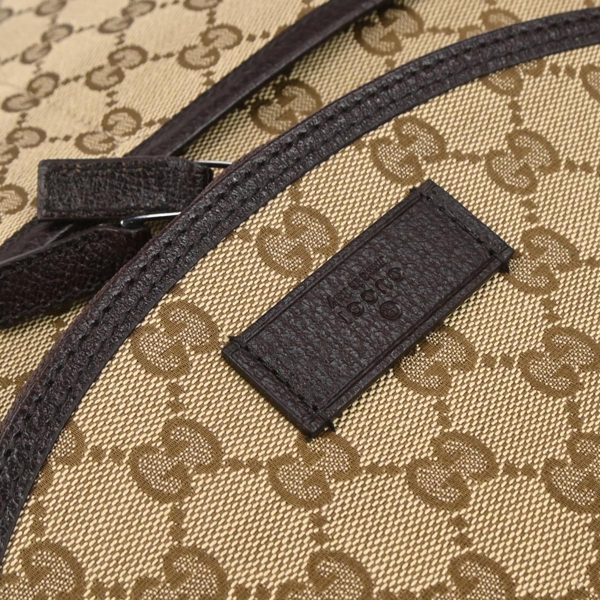 Gucci Beige Canvas GG Shoulder Bag