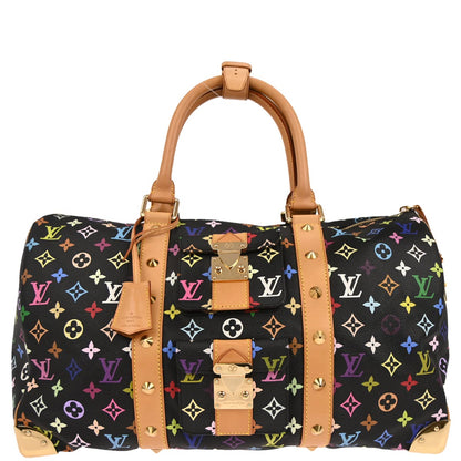 Louis Vuitton Black Monogram Multicolor Speedy 45 Handbag M92640
