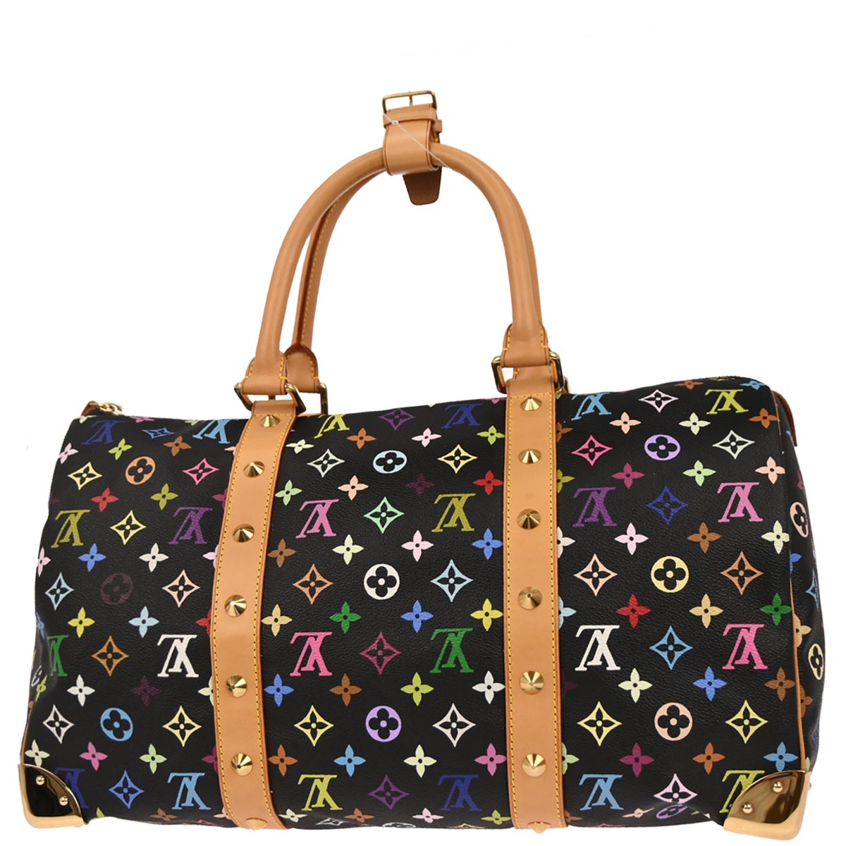 Louis Vuitton Black Monogram Multicolor Speedy 45 Handbag M92640