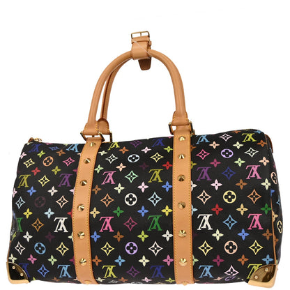 Louis Vuitton Black Monogram Multicolor Speedy 45 Handbag M92640