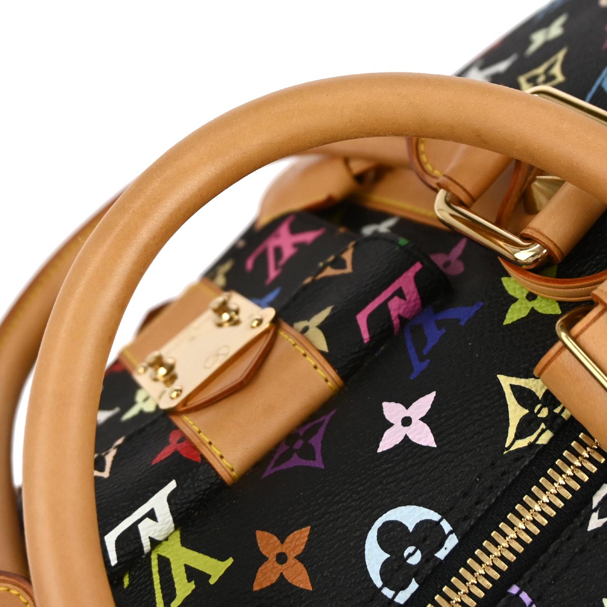 Louis Vuitton Black Monogram Multicolor Speedy 45 Handbag M92640