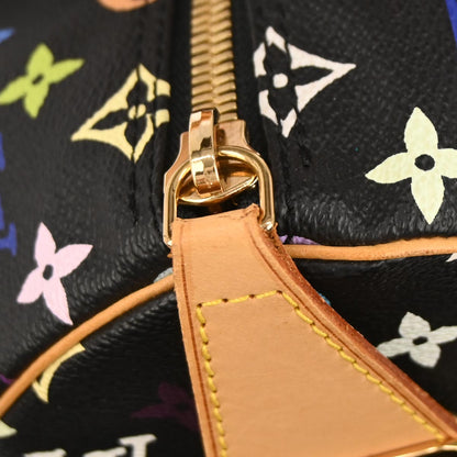 Louis Vuitton Black Monogram Multicolor Speedy 45 Handbag M92640