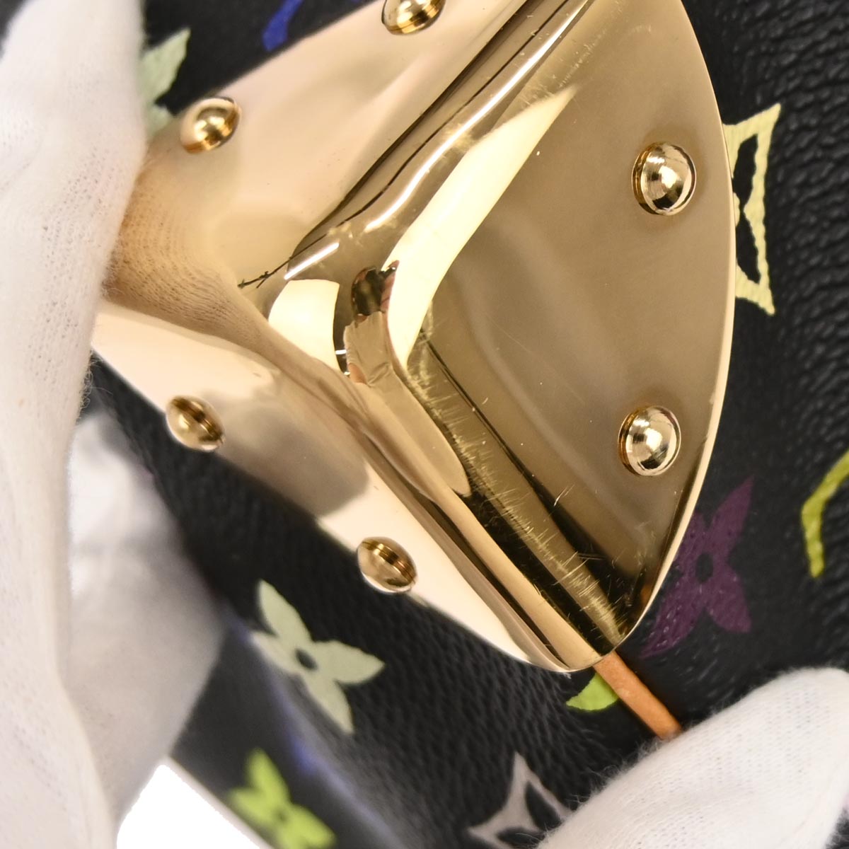 Louis Vuitton Black Monogram Multicolor Speedy 45 Handbag M92640