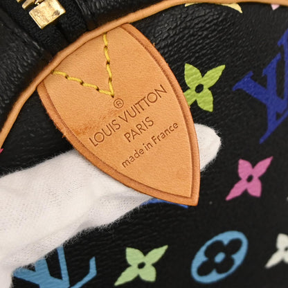 Louis Vuitton Black Monogram Multicolor Speedy 45 Handbag M92640