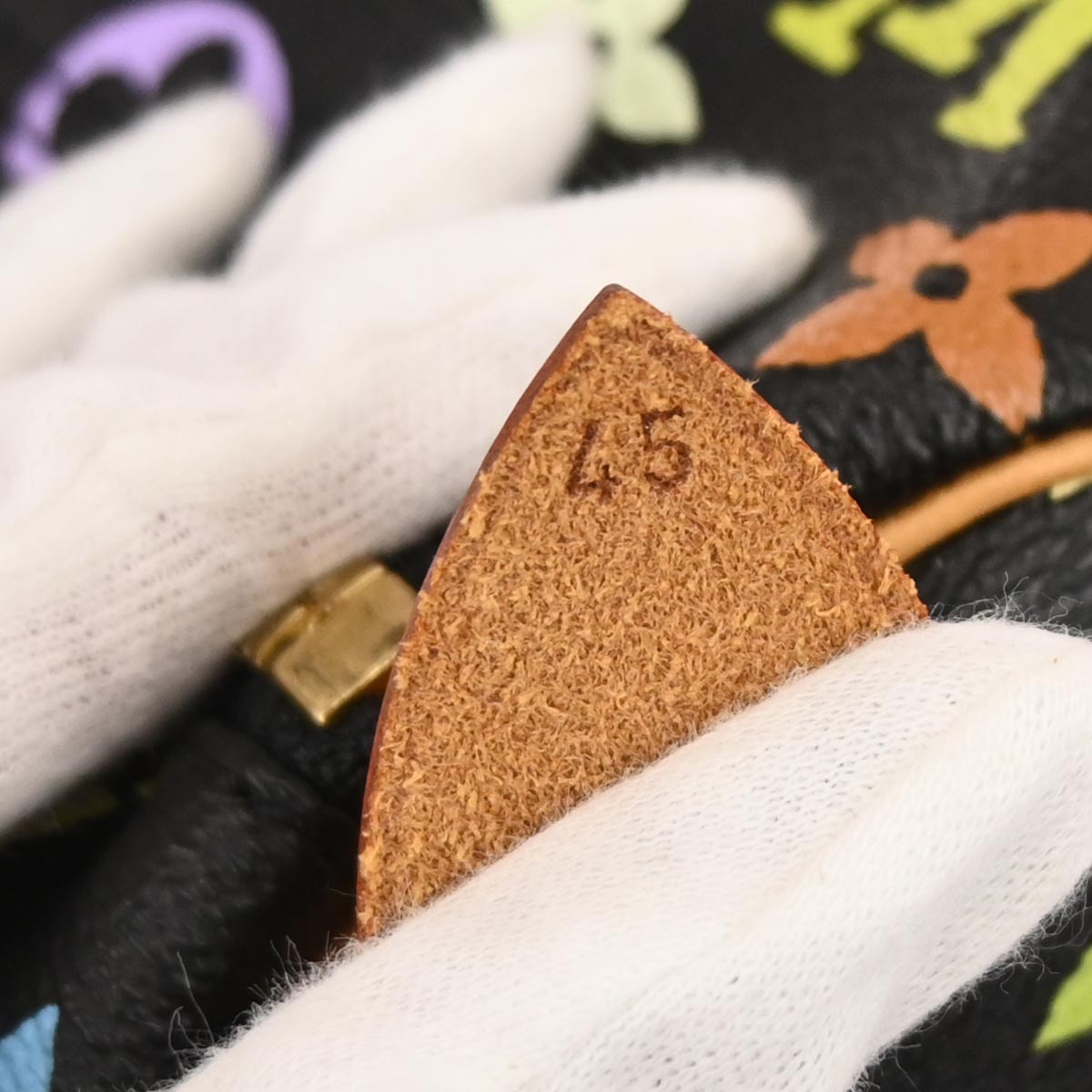 Louis Vuitton Black Monogram Multicolor Speedy 45 Handbag M92640