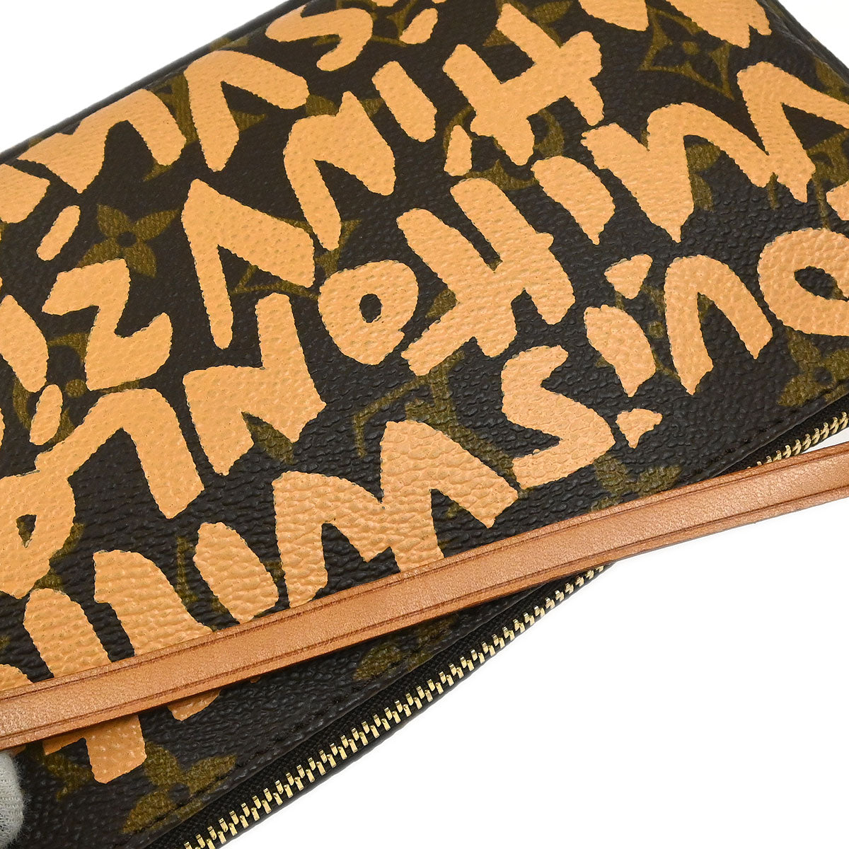 Louis Vuitton 2001 Beige Graffiti Pochette Accessoires Handbag M92193