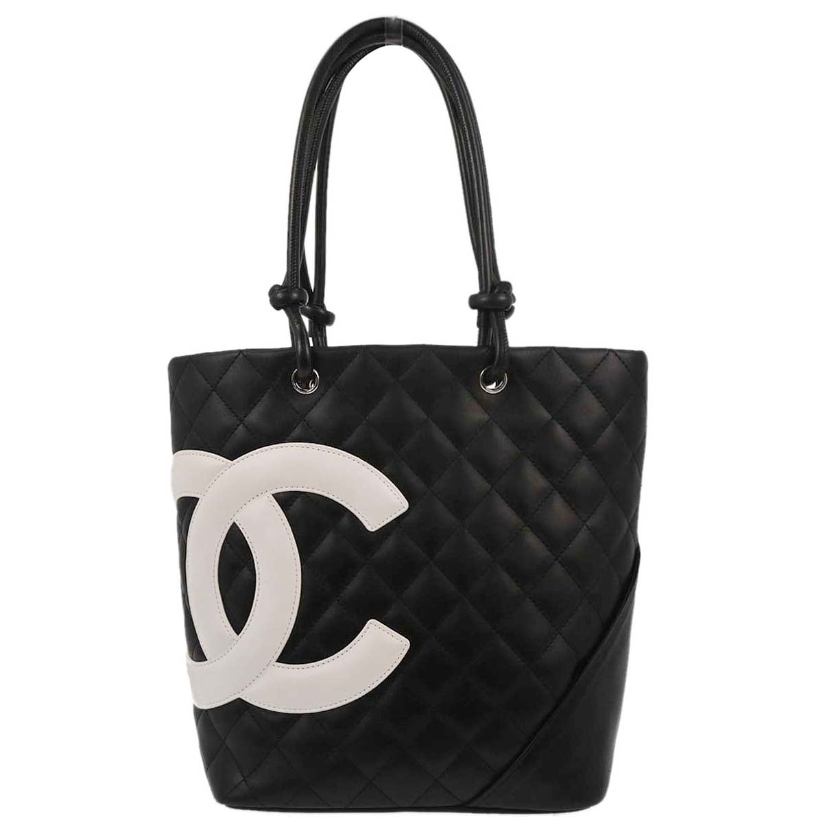 Chanel Black Calfskin Cambon Ligne Tote Handbag