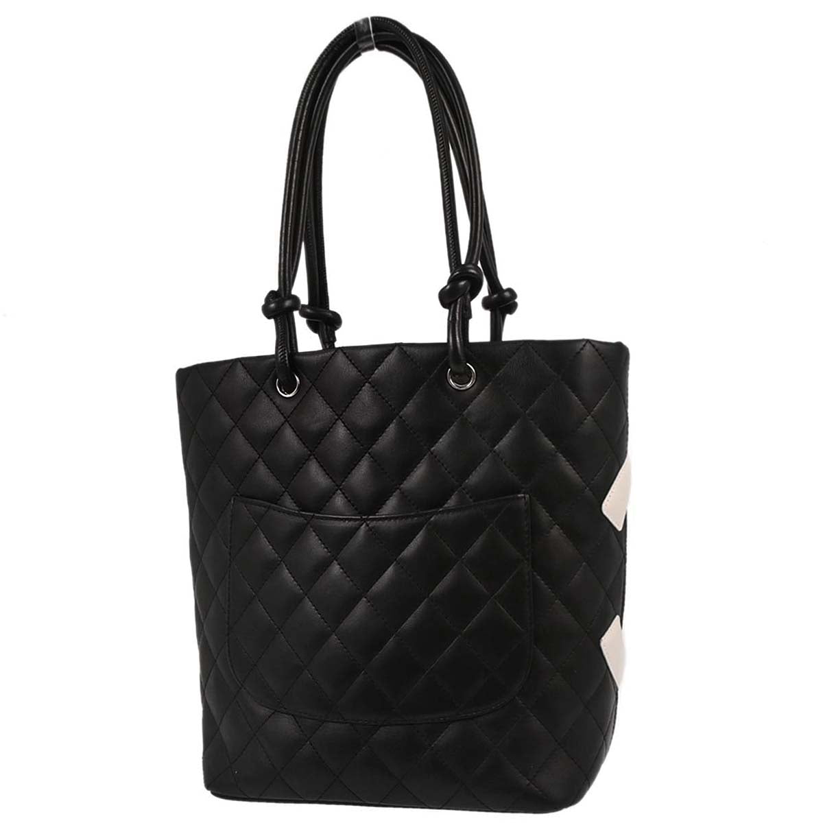 Chanel Black Calfskin Cambon Ligne Tote Handbag