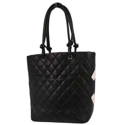 Chanel Black Calfskin Cambon Ligne Tote Handbag