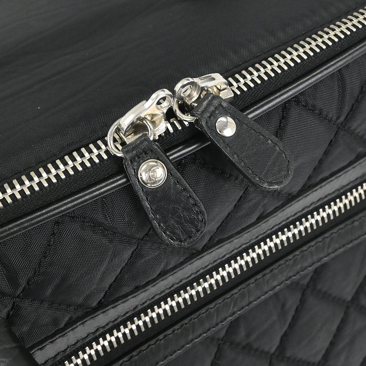 Chanel 2009-2010 Black Nylon Carry-On Rolling Luggage