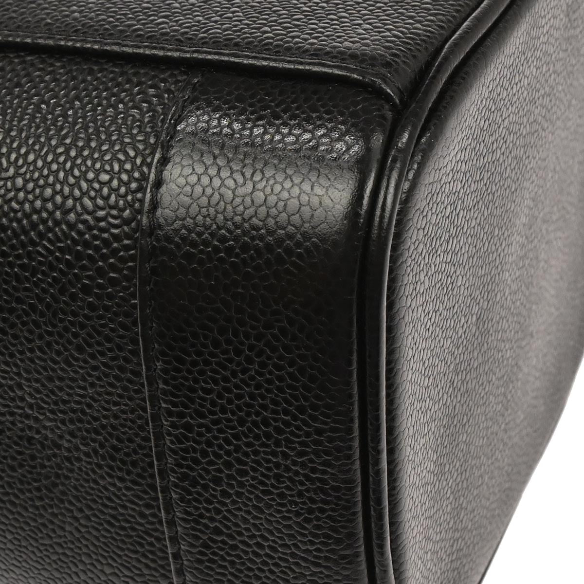 Chanel 2002-2003 Black Caviar Skin Timeless Vanity Handbag