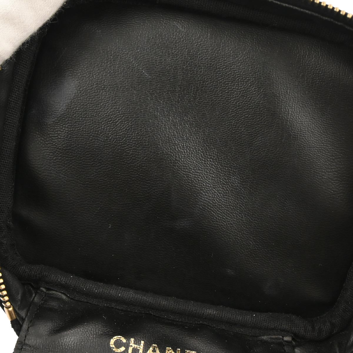 Chanel 2002-2003 Black Caviar Skin Timeless Vanity Handbag