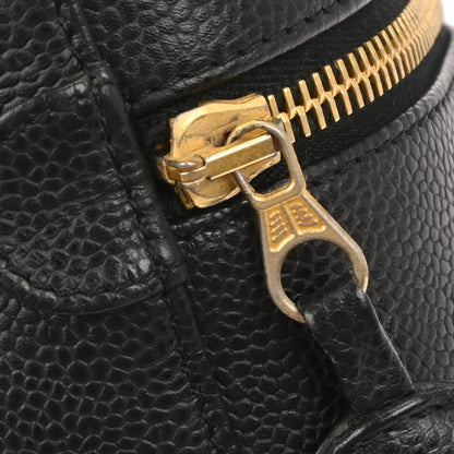 Chanel 2000-2002 Black Caviar Skin Timeless Vanity Handbag