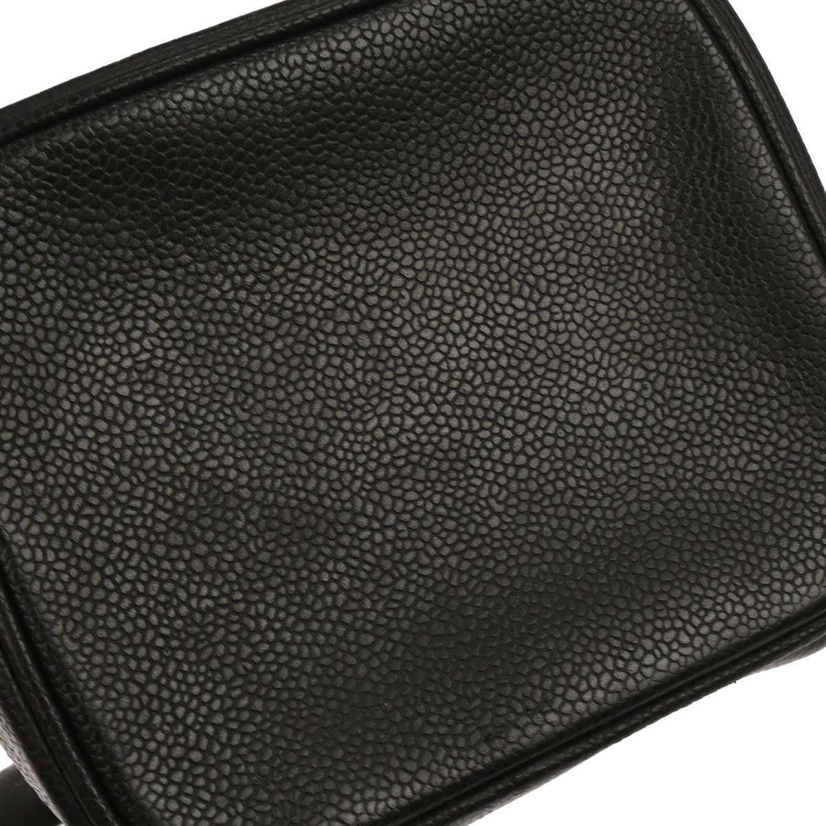 Chanel 2000-2002 Black Caviar Skin Timeless Vanity Handbag