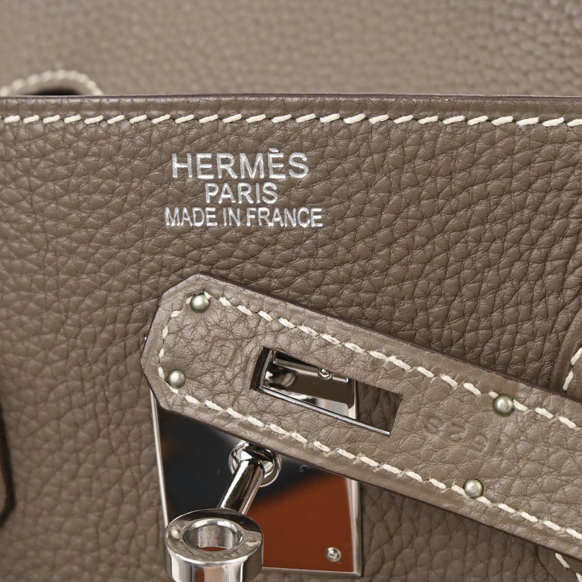 Hermes Etoupe Togo Birkin 35 Handbag