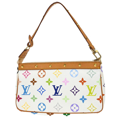 Louis Vuitton 2004 White Multicolor Pochette Accessoires M92649