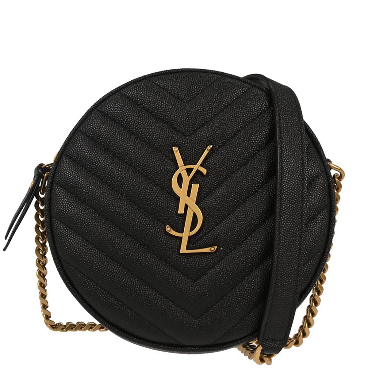 Saint Laurent Black Calfskin Vinyle Shoulder Bag