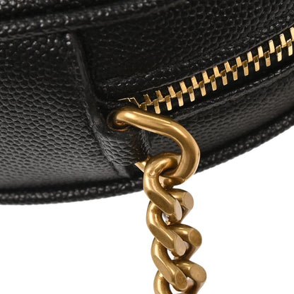 Saint Laurent Black Calfskin Vinyle Shoulder Bag