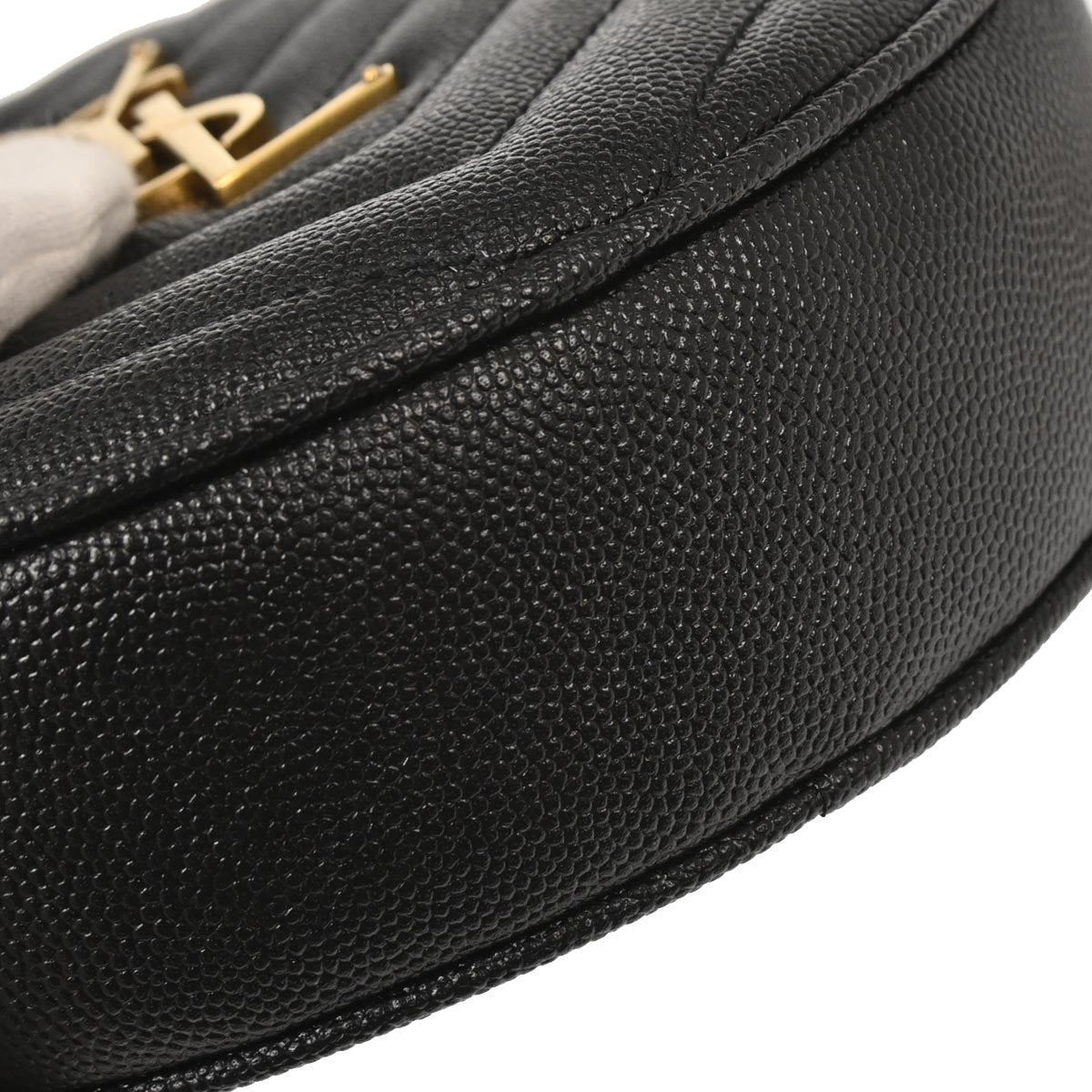 Saint Laurent Black Calfskin Vinyle Shoulder Bag