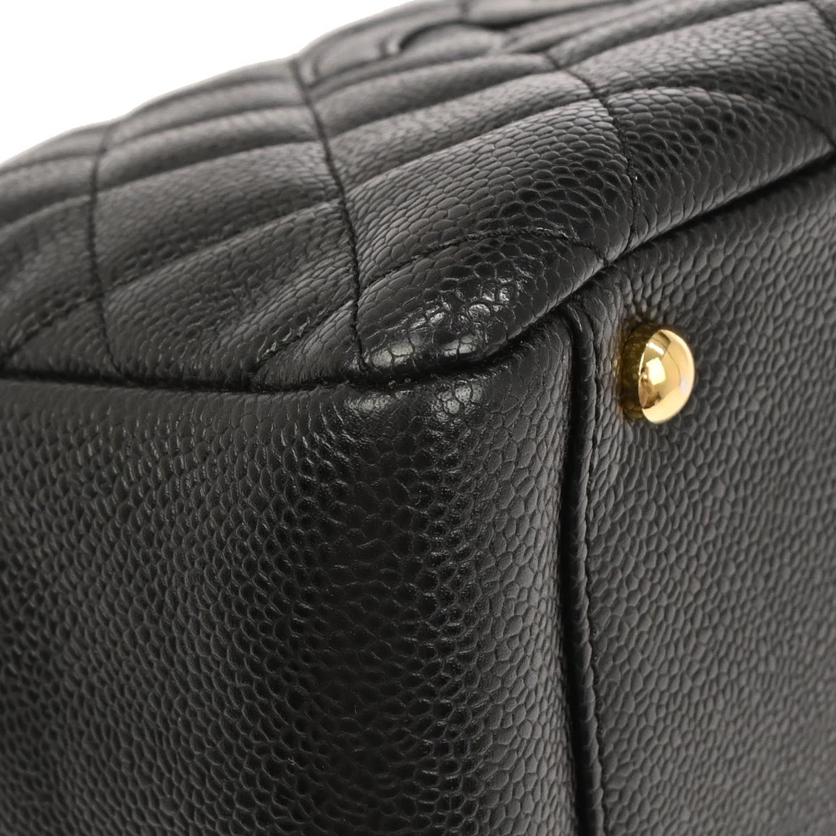 Chanel 2003-2004 Black Caviar Skin Petite Timeless Tote PTT Chain Handbag