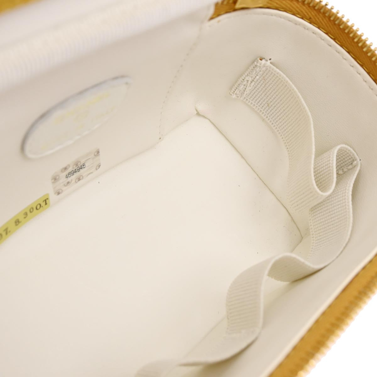 Chanel 1996-1997 Yellow Caviar Skin Vanity Handbag