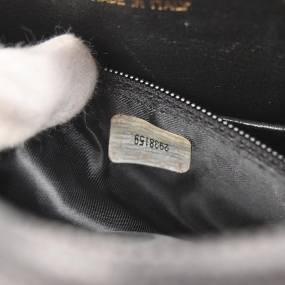 Chanel 1991-1994 Black Caviar Skin Bias Stitch Camera Bag Mini