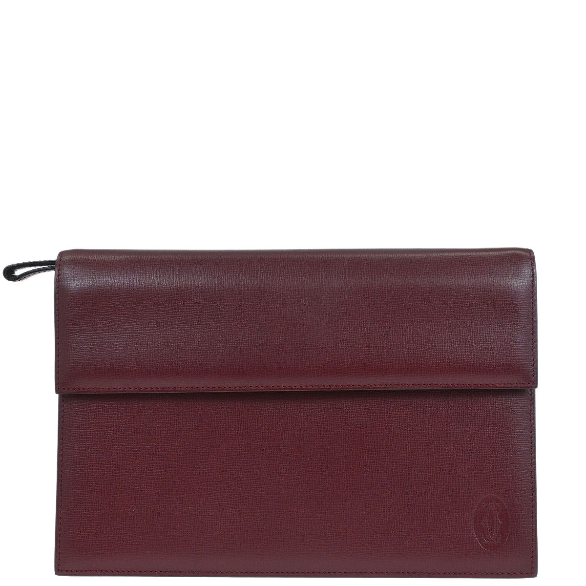 Cartier Bordeaux Leather Must de Cartier Clutch Bag