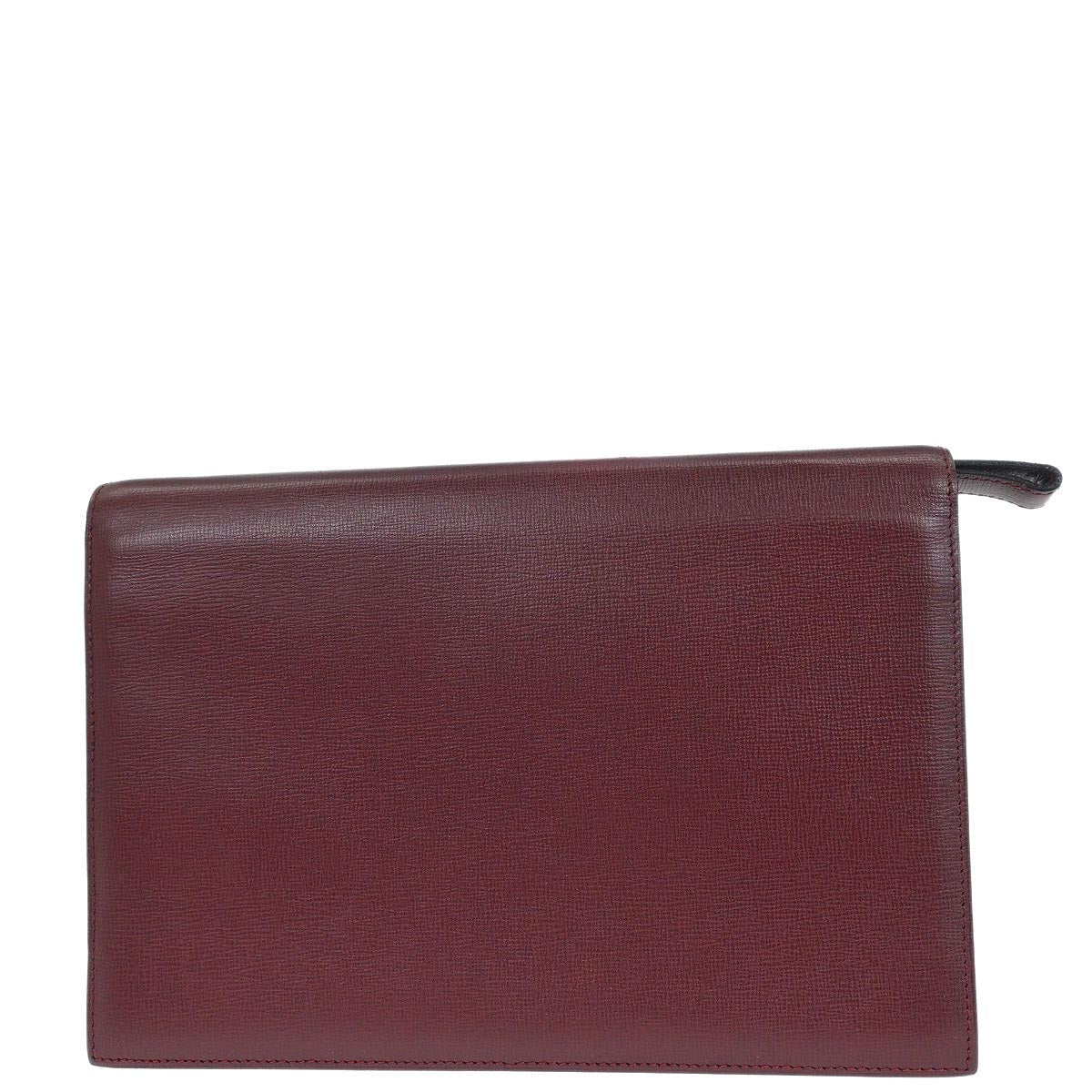 Cartier Bordeaux Leather Must de Cartier Clutch Bag