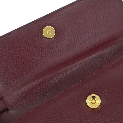 Cartier Bordeaux Leather Must de Cartier Clutch Bag